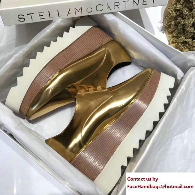 Stella Mccartney Elyse Shoes Gold 2017 - Click Image to Close