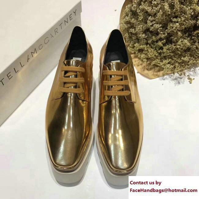Stella Mccartney Elyse Shoes Gold 2017 - Click Image to Close