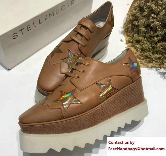 Stella Mccartney Elyse Shoes Khaki/Gold Star 2017 - Click Image to Close