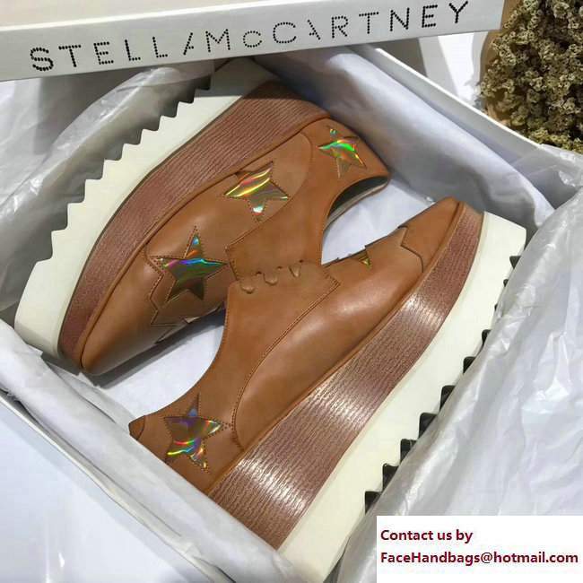 Stella Mccartney Elyse Shoes Khaki/Gold Star 2017 - Click Image to Close