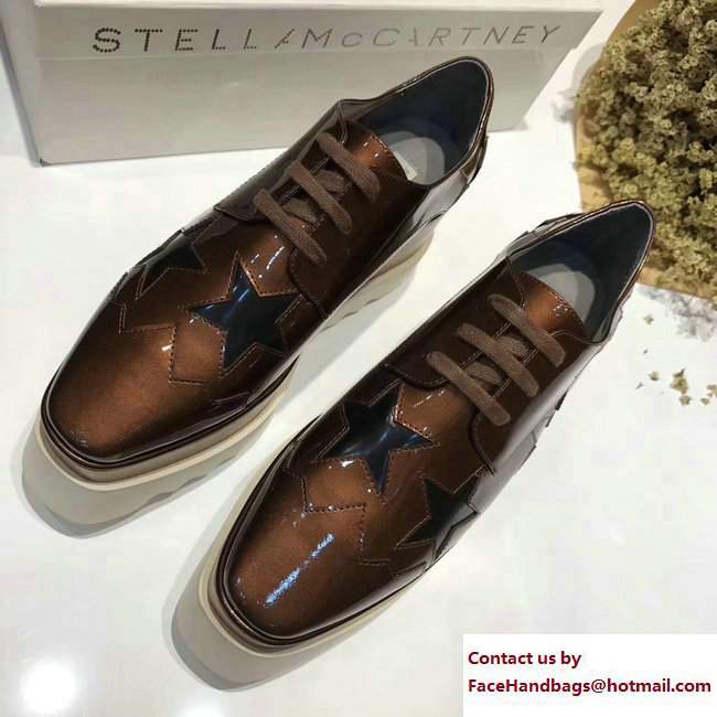 Stella Mccartney Elyse Shoes Patent Copper/Star 2017 - Click Image to Close