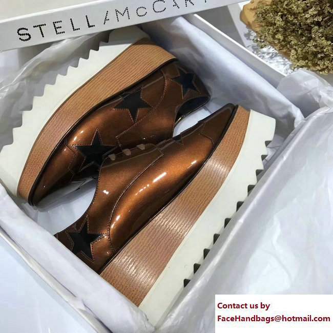 Stella Mccartney Elyse Shoes Patent Copper/Star 2017 - Click Image to Close