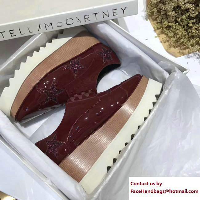 Stella Mccartney Elyse Shoes Patent Dark Red/Star 2017