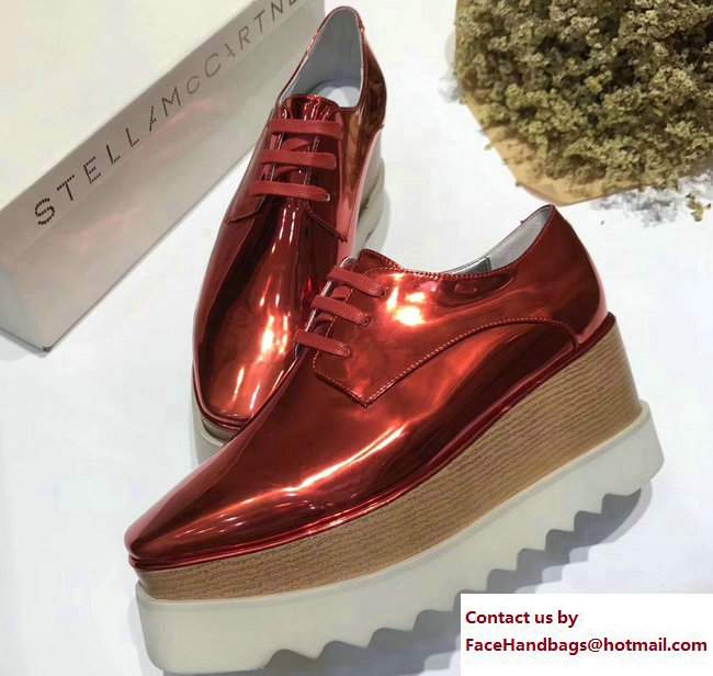 Stella Mccartney Elyse Shoes Patent Red 2017 - Click Image to Close