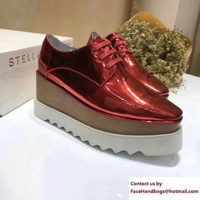 Stella Mccartney Elyse Shoes Patent Red 2017 - Click Image to Close