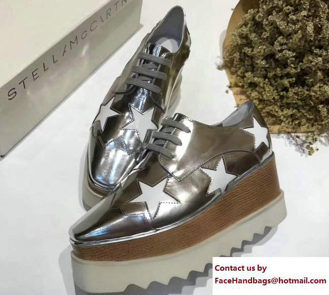 Stella Mccartney Elyse Shoes Silver/White Star 2017 - Click Image to Close