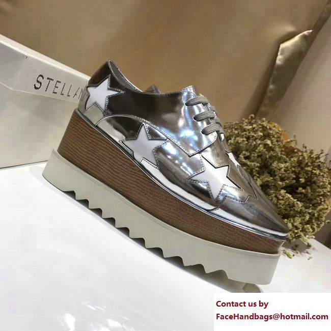 Stella Mccartney Elyse Shoes Silver/White Star 2017 - Click Image to Close