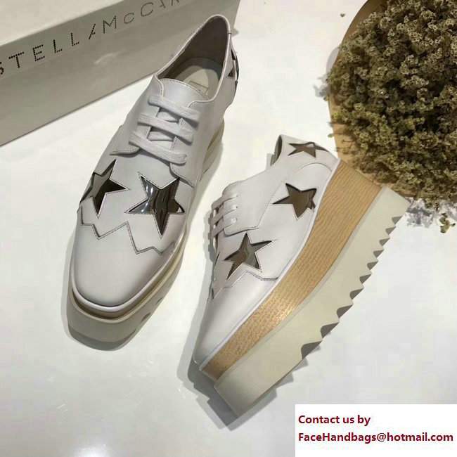 Stella Mccartney Elyse Shoes White/Silver Star 2017 - Click Image to Close