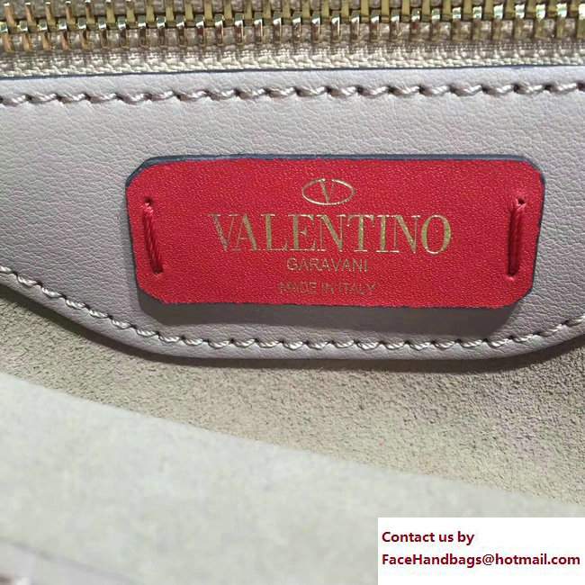 Valentino All Over Studs Demilune Small Cross-Body Shoulder Bag Caramel 2017