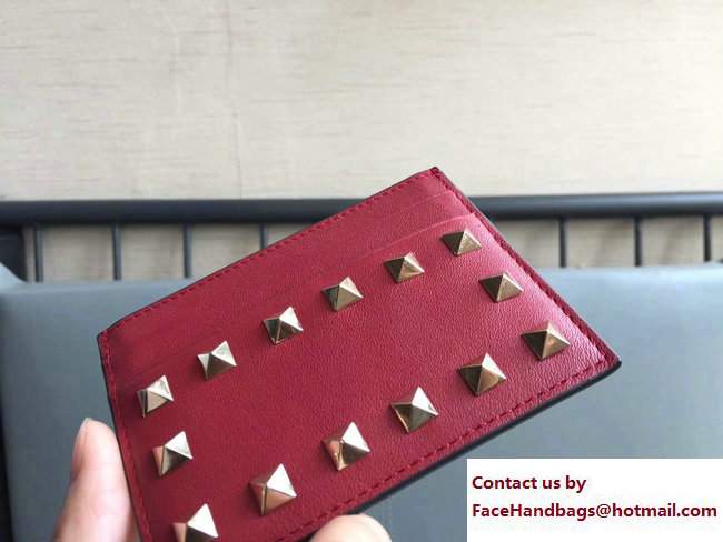 Valentino Rockstud Credit Card Holder Red 2017 - Click Image to Close