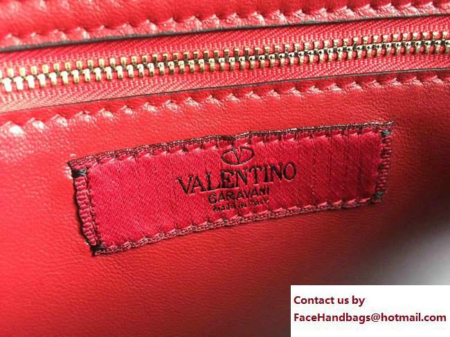 Valentino Rockstud Spike Chain Clutch Bag Black 2017