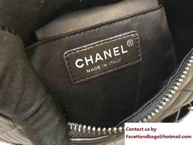 chanel black fanny pack a94102