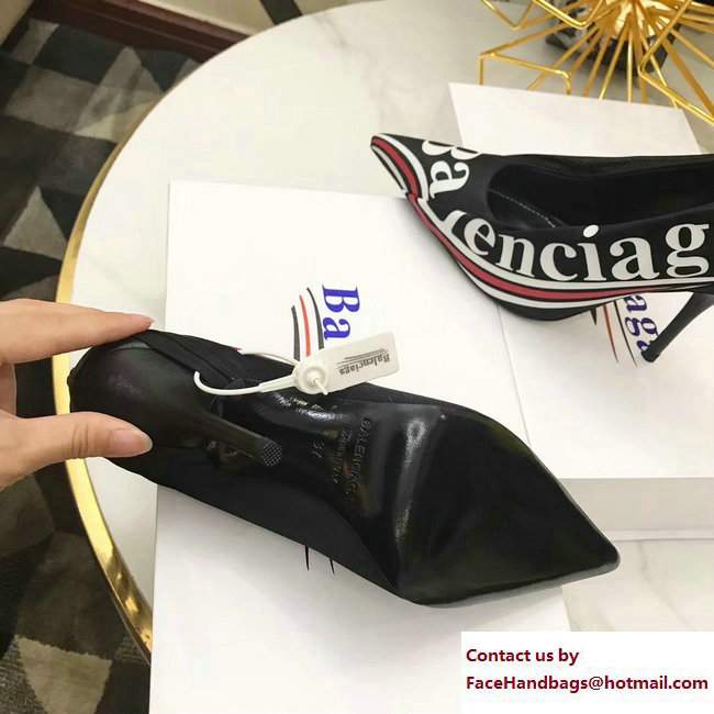 Balenciaga 2017 Heel 10.5cm Extreme Pointed Toe Knife Pumps Black