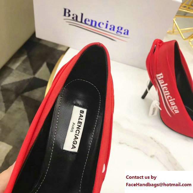 Balenciaga 2017 Heel 10.5cm Extreme Pointed Toe Knife Pumps Red