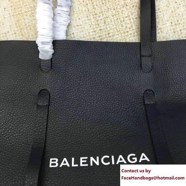 Balenciaga Calfskin Everyday Tote M Bag Black with Thin Handles Resort 2018