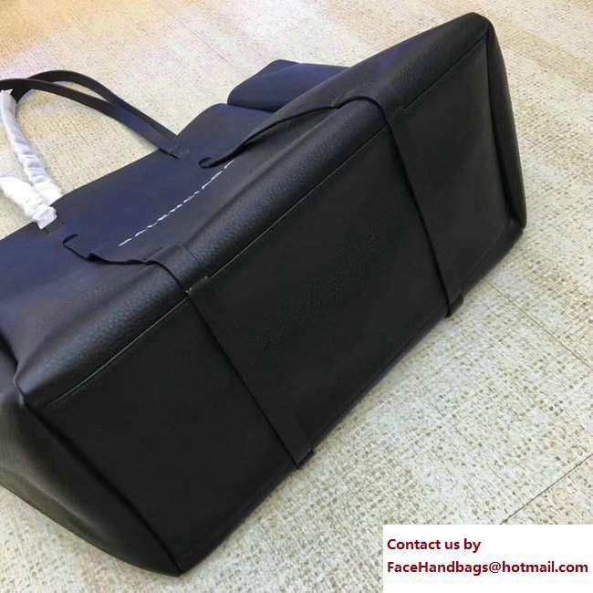 Balenciaga Calfskin Everyday Tote M Bag Black with Thin Handles Resort 2018