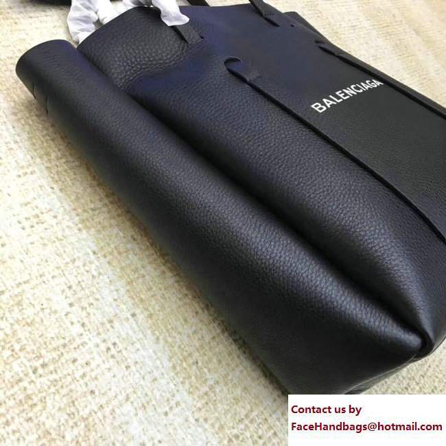 Balenciaga Calfskin Everyday Tote XS Bag Black with Thin Handles Resort 2018