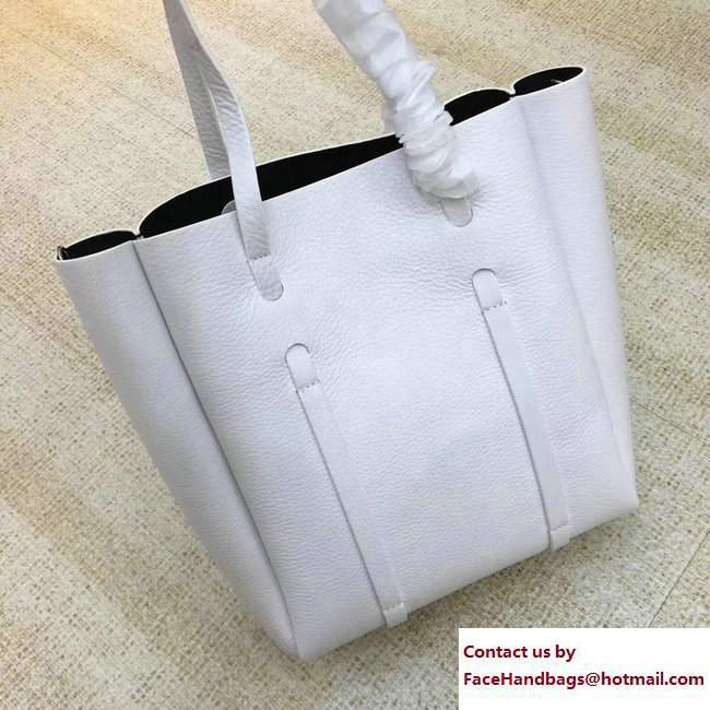 Balenciaga Calfskin Everyday Tote XS Bag White with Thin Handles Resort 2018