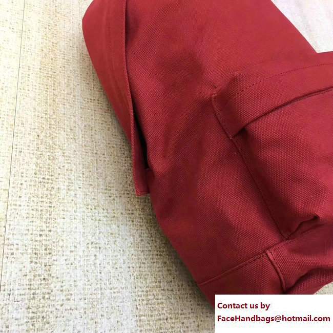 Balenciaga Explorer Cotton Canvas Backpack Bag Red 2017 - Click Image to Close