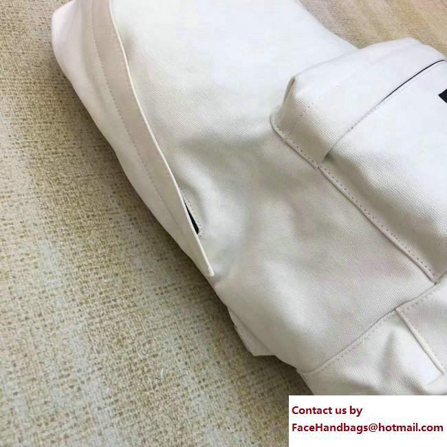 Balenciaga Explorer Cotton Canvas Backpack Bag White 2017 - Click Image to Close