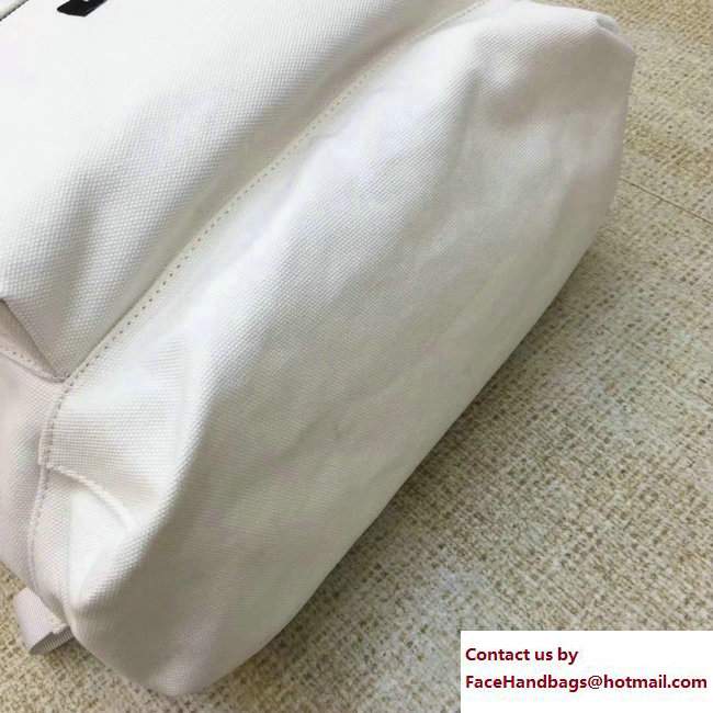 Balenciaga Explorer Cotton Canvas Backpack Bag White 2017