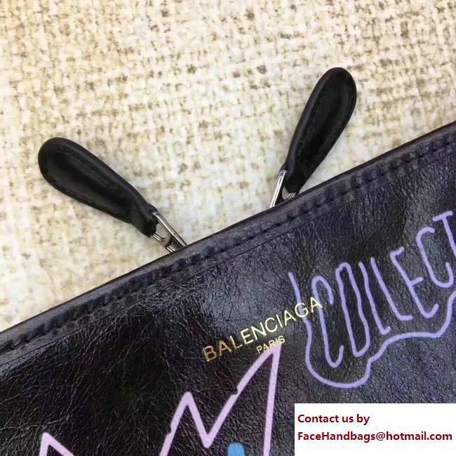 Balenciaga Graffiti Bazar Zipped Pouch Clutch Bag 2017 - Click Image to Close