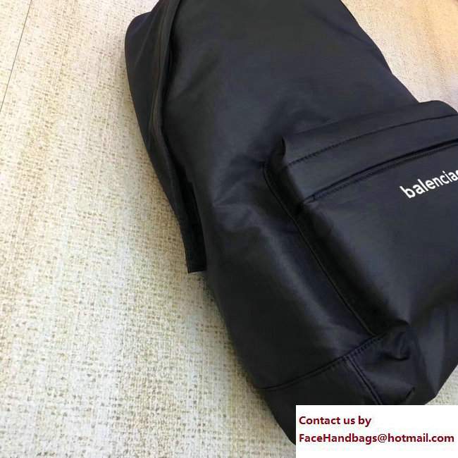 Balenciaga Logo Backpack Bag Black 2018 - Click Image to Close