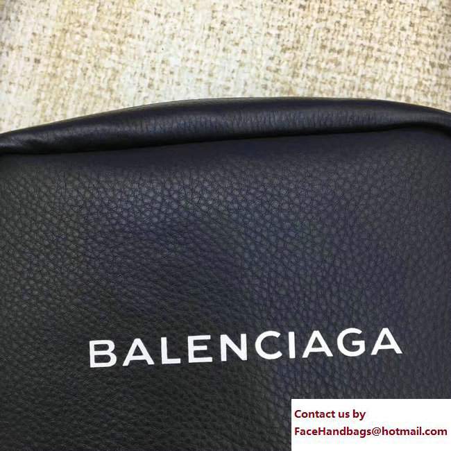 Balenciaga Logo Calfskin Everyday Camera Large Bag Black Resort 2018