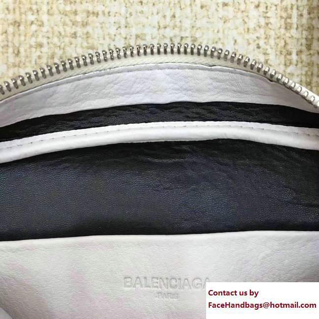 Balenciaga Logo Calfskin Everyday Camera Large Bag White Resort 2018