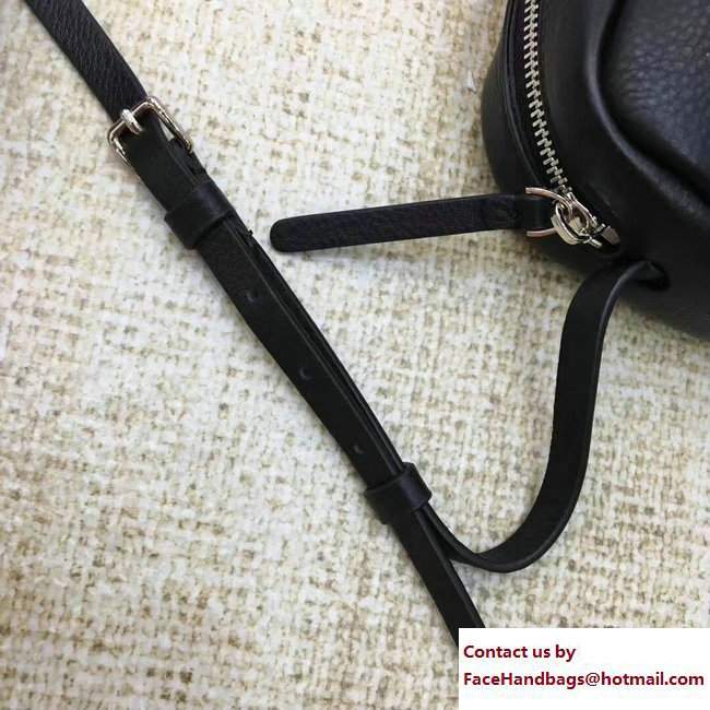 Balenciaga Logo Calfskin Everyday Camera Small Bag Black Resort 2018 - Click Image to Close