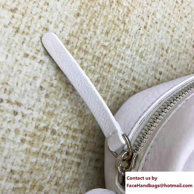 Balenciaga Logo Calfskin Everyday Camera Small Bag White Resort 2018