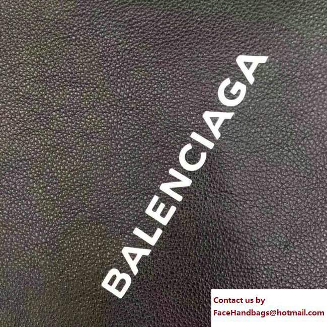 Balenciaga Logo Calfskin North-South Shopping Large Bag Black 2017 - Click Image to Close