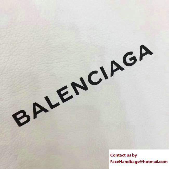 Balenciaga Logo Calfskin North-South Shopping Large Bag White 2017 - Click Image to Close