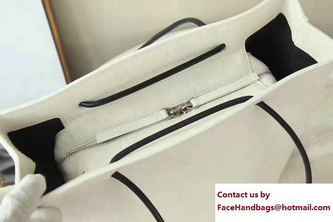 Balenciaga Logo Calfskin North-South Shopping Medium Bag White 2017 - Click Image to Close