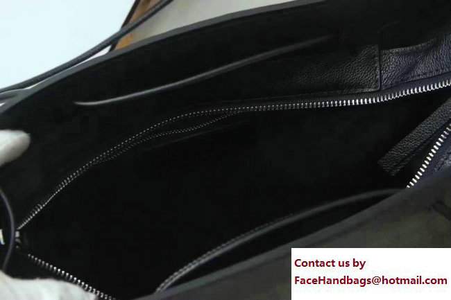 Balenciaga Logo Calfskin North-South Shopping Small Bag Black 2017 - Click Image to Close