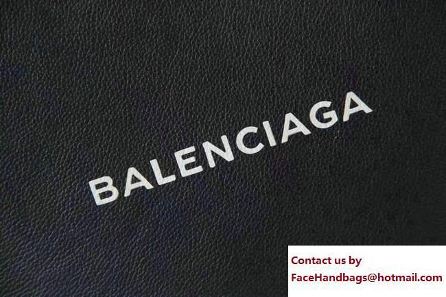 Balenciaga Logo Calfskin North-South Shopping Small Bag Black 2017