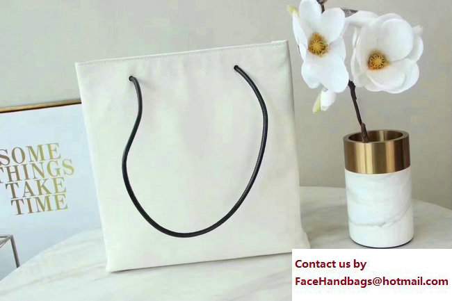Balenciaga Logo Calfskin North-South Shopping Small Bag White 2017