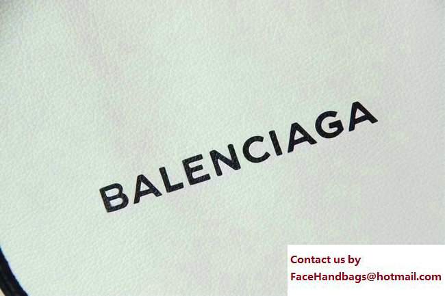 Balenciaga Logo Calfskin North-South Shopping Small Bag White 2017 - Click Image to Close
