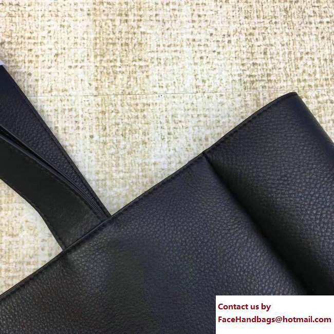 Balenciaga Logo Calfskin Shopping Bag Black 2018 - Click Image to Close