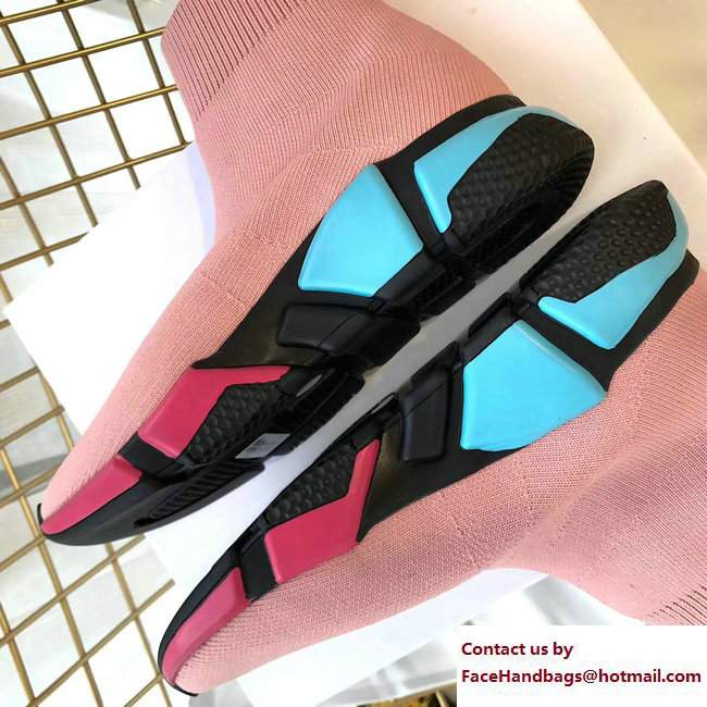 Balenciaga Multicolour Knit Sock Speed Trainers Sneakers Pink 2018 - Click Image to Close