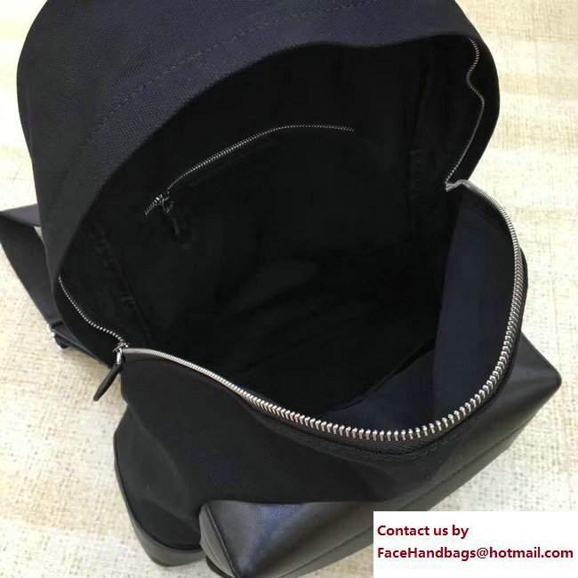 Balenciaga Navy Cotton Canvas Backpack Large Bag Black 2017
