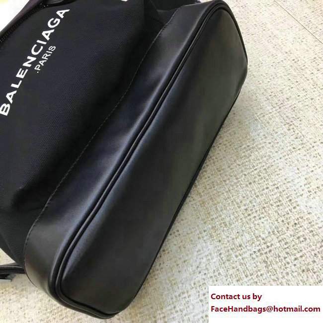 Balenciaga Navy Cotton Canvas Backpack Large Bag Black 2017 - Click Image to Close