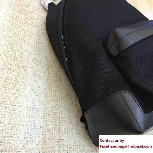 Balenciaga Navy Cotton Canvas Backpack Small Bag Black 2017