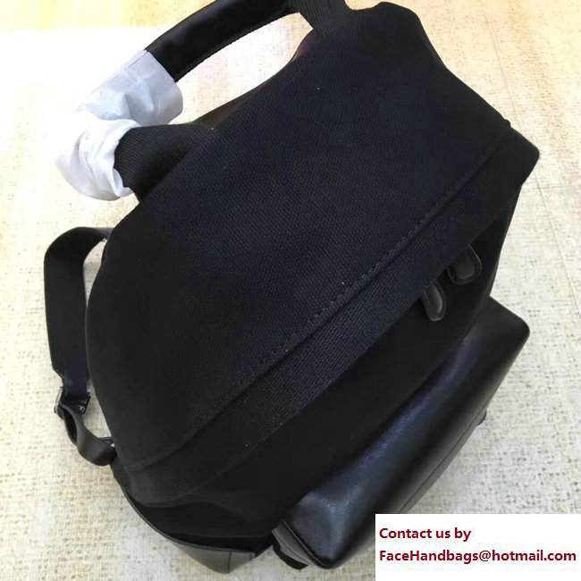 Balenciaga Navy Cotton Canvas Backpack Small Bag Black 2017