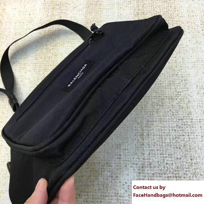 Balenciaga Navy Cotton Canvas Chest Belt Bag Black 2017 - Click Image to Close