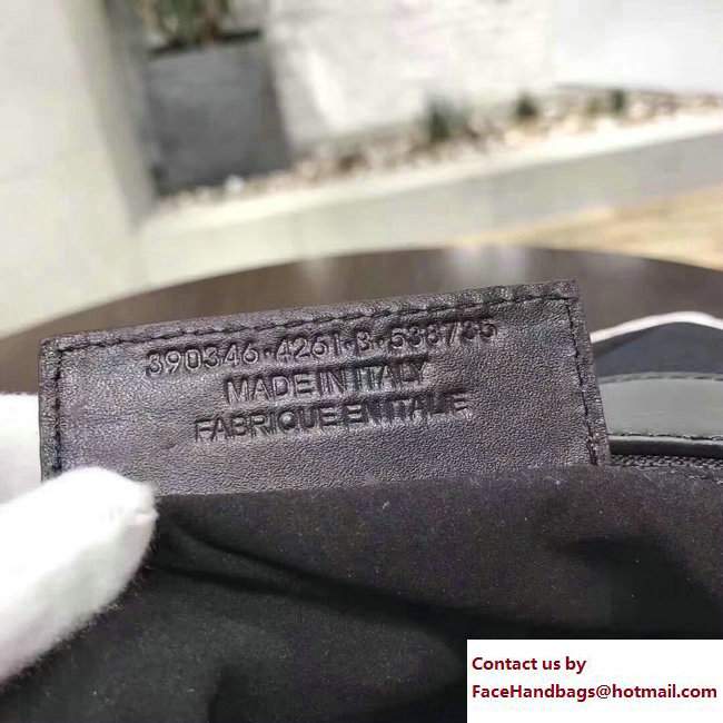 Balenciaga Navy Cotton Canvas Clip Clutch Pouch Medium Bag Black 2017