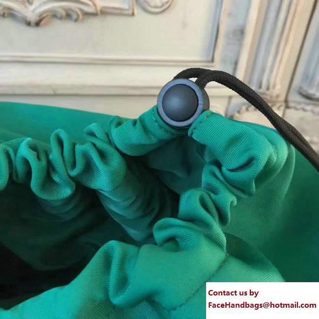 Balenciaga Nylon Round Wheel Luggage Bag Green With Drawstring Closure 2017