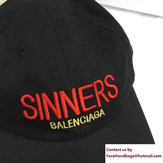 Balenciaga Sinners Classic Baseball Cap/Hat 2018