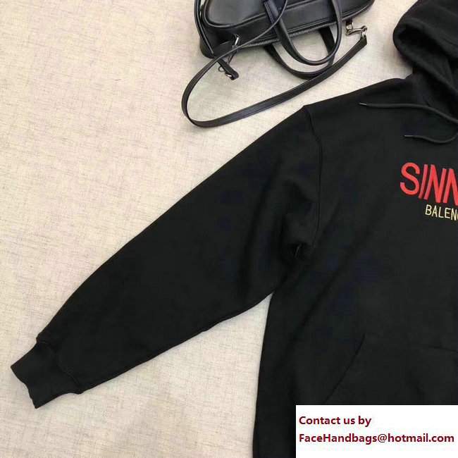 Balenciaga Sinners Hoody Sweater Black 2018