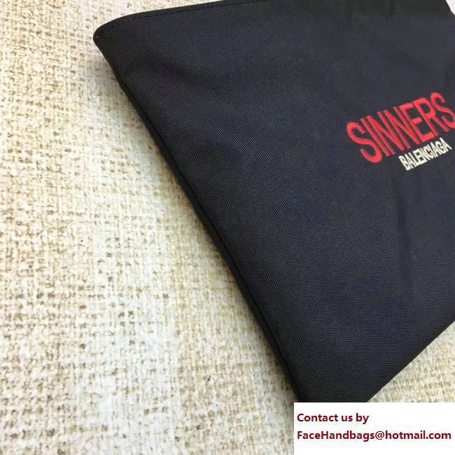 Balenciaga Sinners Nylon Explorer Pouch Clutch Bag 2018